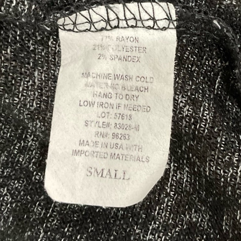 Tiffany & Grey Women's Small Black & White Oversized Tunic Top Dolman Sleeve - Picture 6 of 6